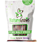 Nature Gnaws Extra Thin Pork Bully Sticks For Small Dogs Five To Six Inches Fifteen Count Natural Bacon Dog Chew Treats