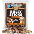 BRUTUS & BARNABY 6 Inch Bully Sticks for Dogs 12 Count Thick Grass Fed Beef Pizzle Sticks Odor Free Natural Dog Chews Rawhide Free