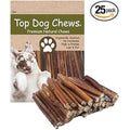 Top Dog Chews Six Inch Premium Bully Sticks Sourced From Free Range Beef High Protein Low Fat Dog Treats Twenty Five Pack One Point Three Pound Bag