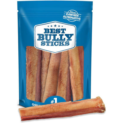Best Bully Sticks Thick 12 Inch Dog Bully Sticks All Natural Grass Fed Beef Single Ingredient Rawhide Free Chews For Large Breeds 5 Count