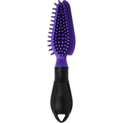 FURminator Hair Collection Rubber Brush For Cats And Multi Surface Pet Hair Removal Tool For Furniture Clothing And Carpets Grey One Count