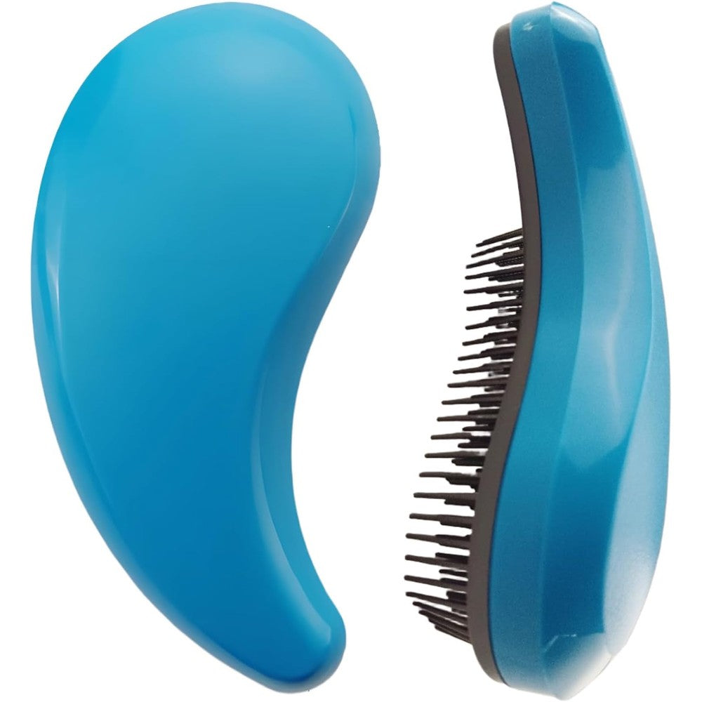 PetJoyHaven Comma Shaped Small Dog Brush With Ultra Soft Bristles For Detangling And Hair Removal Puppy Essentials Blue