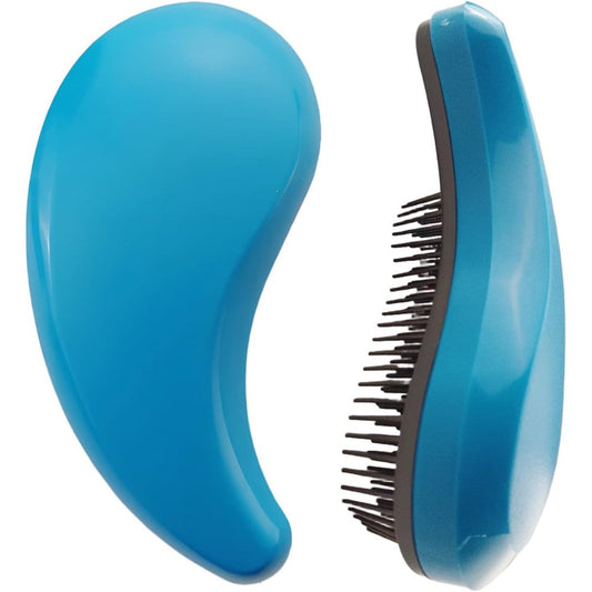 PetJoyHaven Comma Shaped Small Dog Brush With Ultra Soft Bristles For Detangling And Hair Removal Puppy Essentials Blue