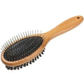DC QZHMKJ PET KylePet Dog Brush Double Sided Pet Slicker Brush With Eco Friendly Bamboo Handle For Dogs And Cats Long Hair Grooming Comb For Shedding