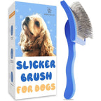 Worinkley Professional Pet Slicker Brush For Dogs Long Pin Detangler Grooming Tool For Goldendoodles Labradoodles And Poodles Large Size