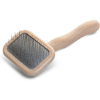 Chris Christensen Mark I Slicker Brush For Dogs With Twelve Millimeter Stainless Steel Pins Handcrafted Beechwood Ergonomic Handle Extra Small Variant