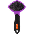 Hartz Groomer's Best Small Slicker Brush for Cats and Small Dogs, Detangling De-Shedding Pet Comb, Black and Violet, 1 Count