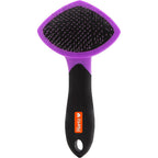 Hartz Groomer's Best Small Slicker Brush for Cats and Small Dogs, Detangling De-Shedding Pet Comb, Black and Violet, 1 Count