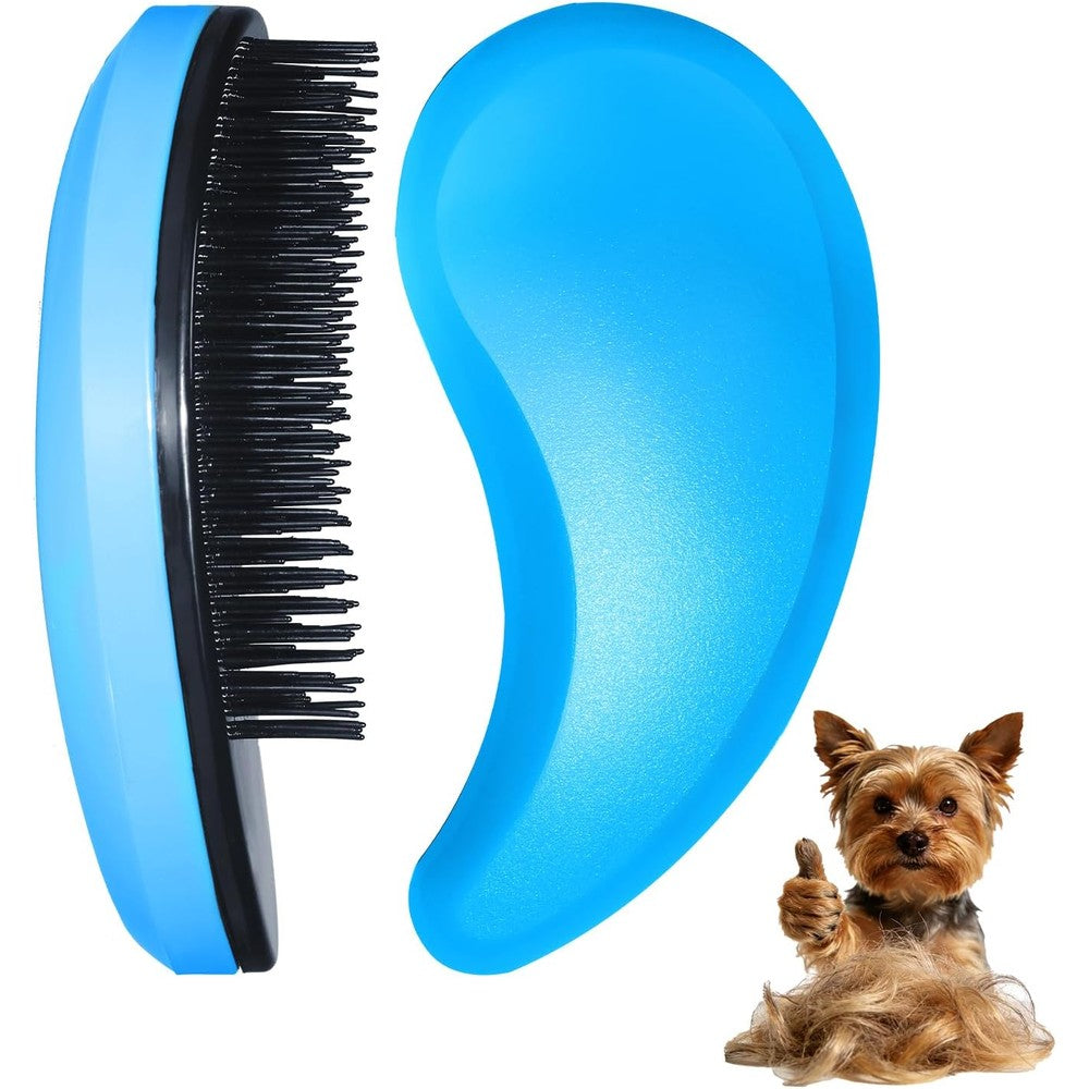 Maeelou Small Dog Brush Grooming Tool For Teddy Yorkies Maltese Shih Tzu Chihuahua Puppy Hair Detangling Brush With Ergonomic Handle Blue