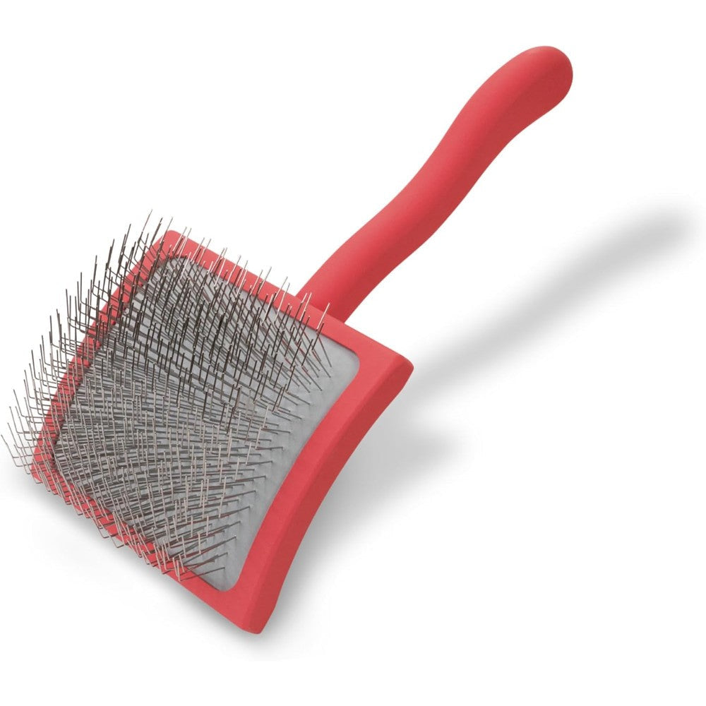 Chris Christensen Big G Dog Slicker Brush For Detangling And Deshedding Long Pin Professional Grooming Tool Coral Large