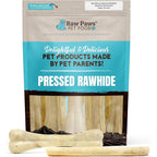 Raw Paws Compressed Rawhide Bones for Large Dogs Variety Pack 10 Count Long Lasting Pressed Dog Chews for Aggressive Chewers