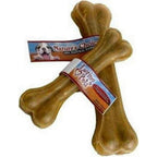 Loving Pets Nature's Choice Rawhide Pressed Bone Dog Chew All Natural Long Lasting Dental Care Treats For Aggressive Chewers Twelve Inch Pack Of Five