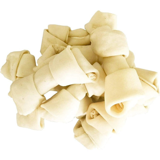Pet Magasin Natural Rawhide Bones Chewing Dog Treats 10 Pack Small 4 To 5 Inch
