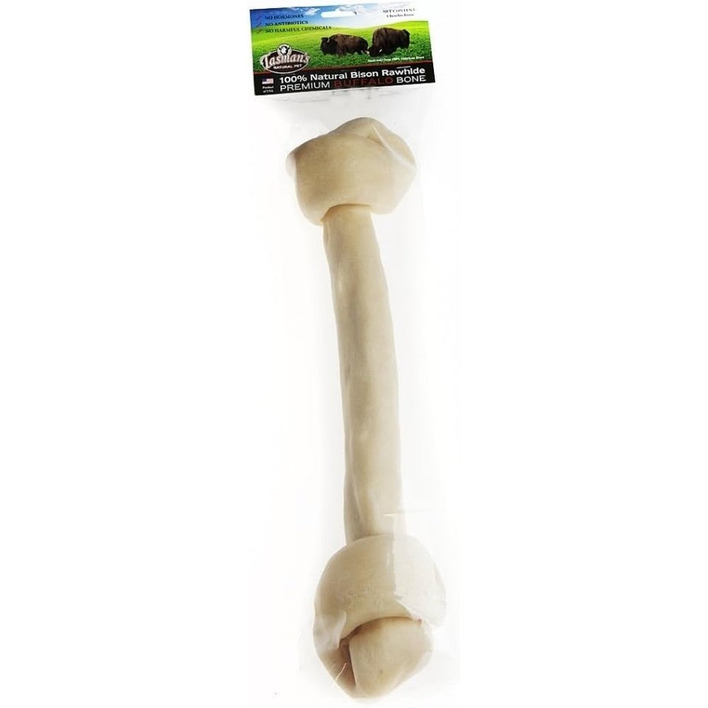 Tasman's Natural Pet All-Natural Buffalo Bison Collagen-Based Dog Chews Traditional Rawhide Alternative 1 Jumbo Bone Single Count