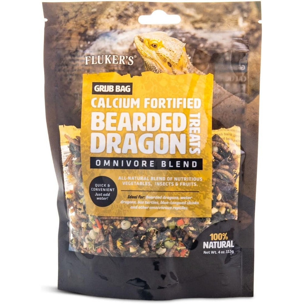 Fluker's Grub Bag Calcium Fortified Treats All Natural Omnivore Blend Reptile Food 4 Ounce - Image 1