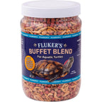 Fluker's Buffet Blend Aquatic Turtle Food 12 Ounce jar front view