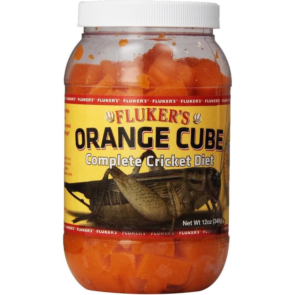 Fluker's Orange Cube Complete Cricket Diet front view package container