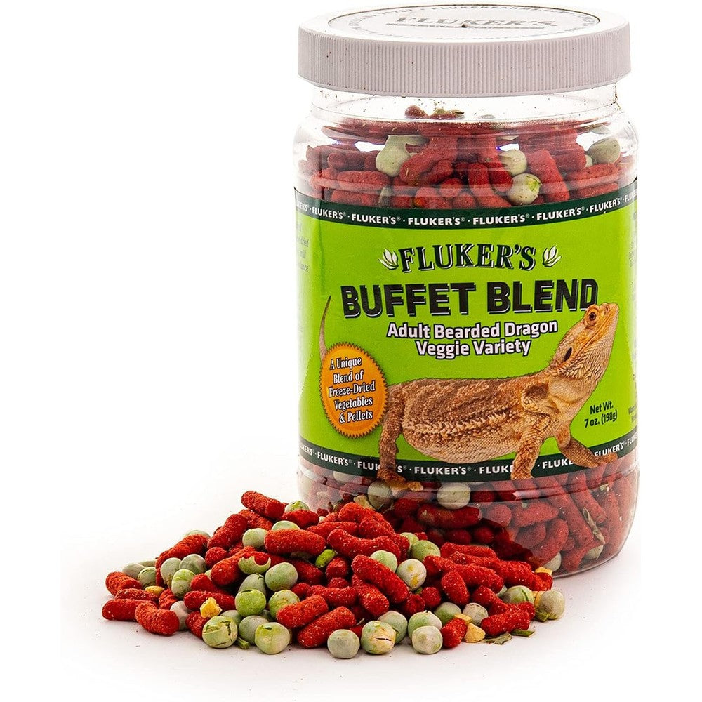 Fluker's Adult Bearded Dragon Veggie Variety Diet front view packaging