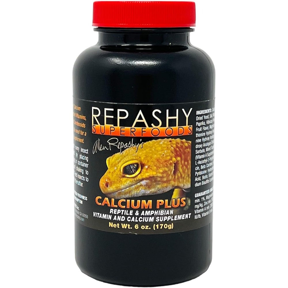 Repashy Calcium Plus front view bottle packaging supplement