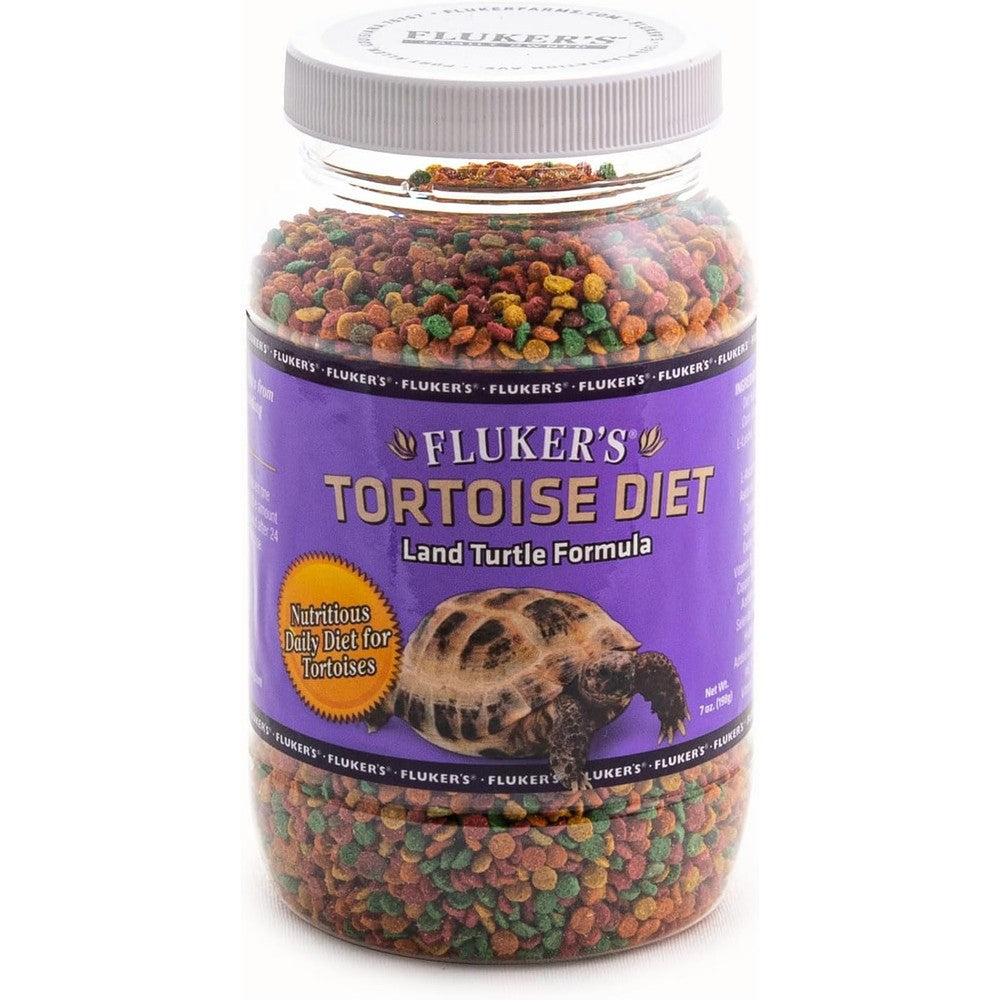 Fluker's tortoise diet small pellet food jar front view