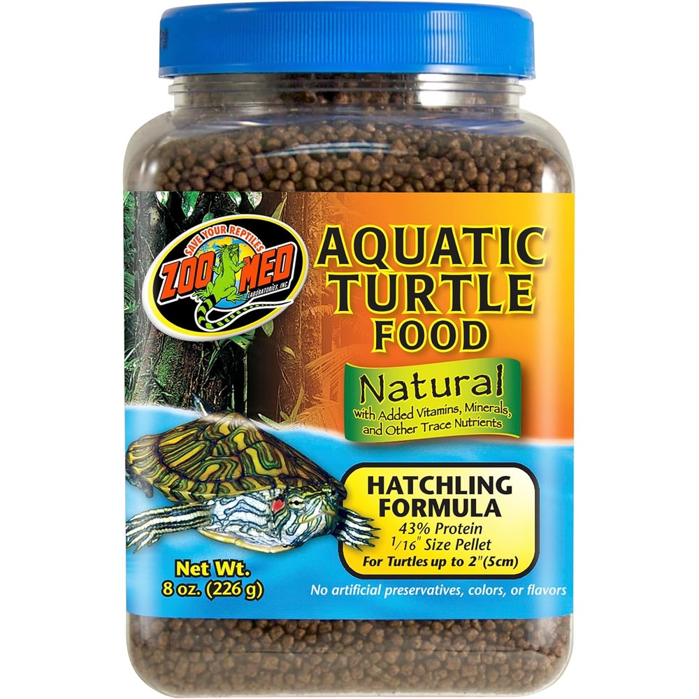 Zoo Med natural aquatic turtle food front view packaging