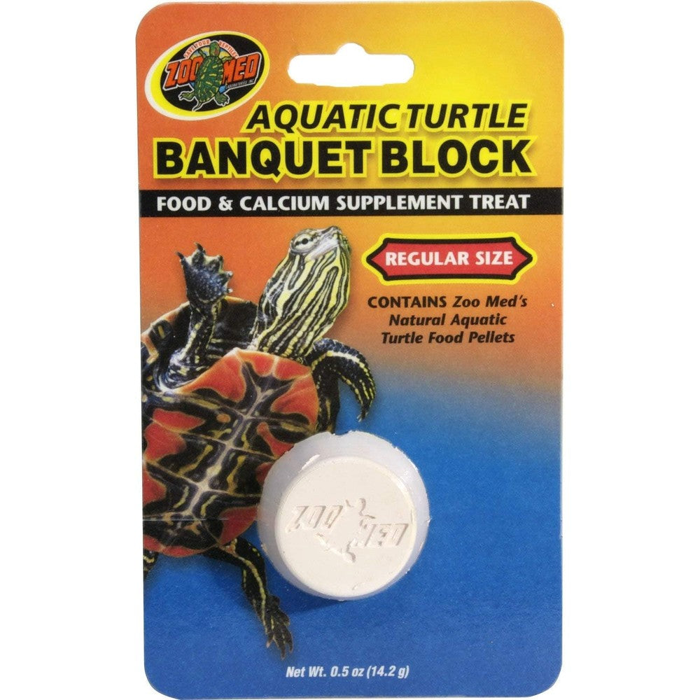 Zoo Med Aquatic Turtle Banquet Block front view packaging