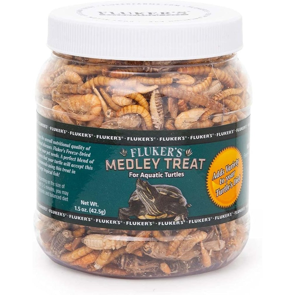 Fluker's aquatic turtle medley treat food jar front view
