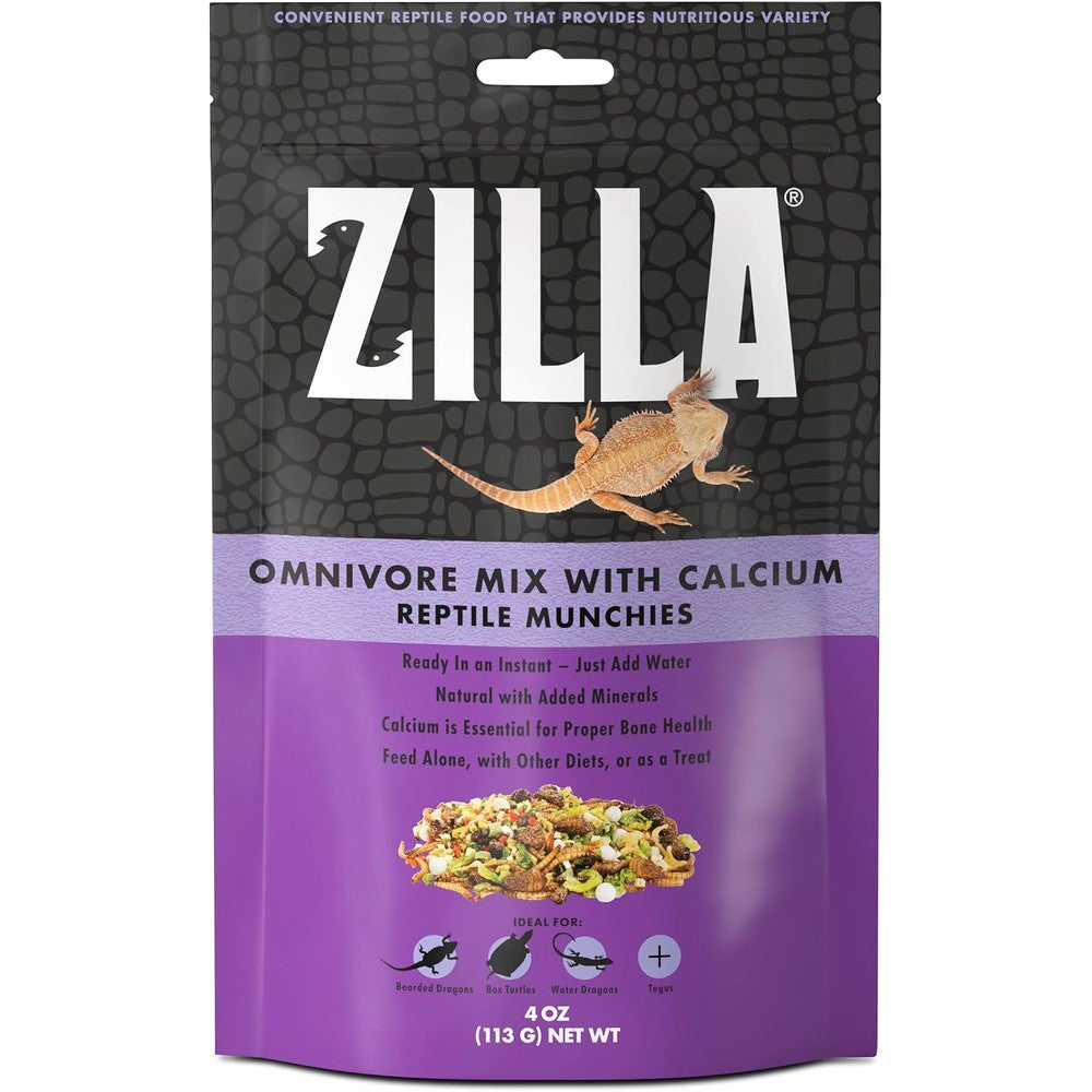 Zilla reptile munchies omnivore mix front view packaging