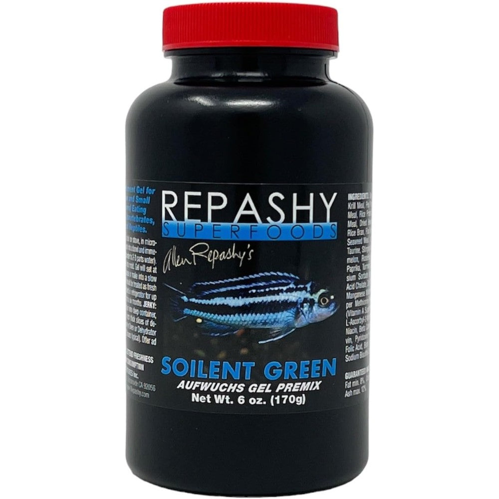 Repashy SuperFoods Soilent Green Six Ounce Jar front view aquarium fish food