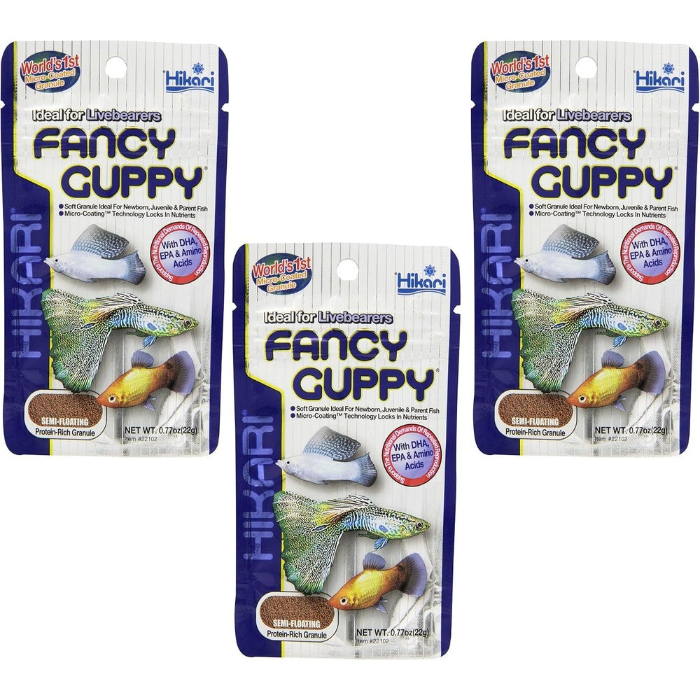 Hikari Tropical Fancy Guppy Fish Food front view packaging