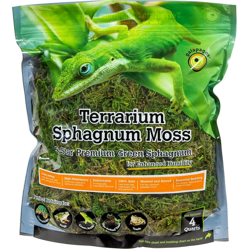 Galapagos terrarium green sphagnum moss front view packaging