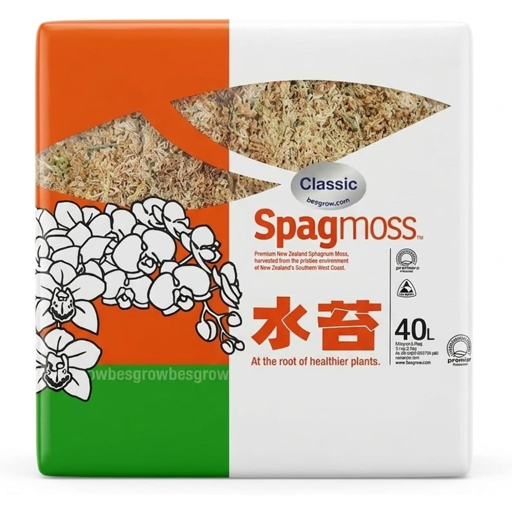 Besgrow Spagmoss front view packaging 500g bale