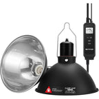 Reptitrip 8.5 Inch Reptile Heat Lamp Fixture With PID Dimming Thermostat And Independent Day Night Temperature Control Maximum 150 Watts