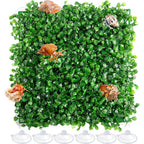 Orchidleaf Hermit Crab Climbing Toy 10x10 Inch Fake Turf Wall For Terrarium Habitat Decor With Plastic Plants For Geckos And Lizards