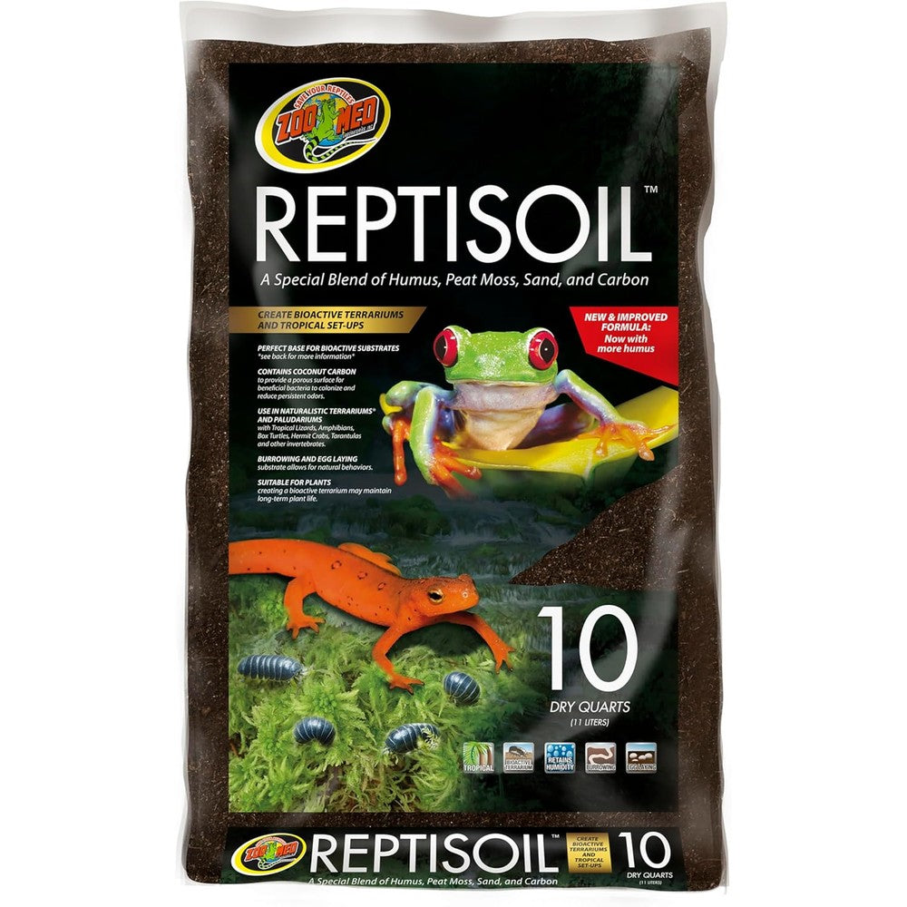 Zoo Med Reptisoil tropical terrarium substrate front view packaging bag