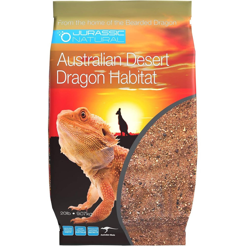 JurassicNatural Australian Desert Dragon Habitat Substrate Red Twenty Pound Premium Red Sand For Bearded Dragons And Desert Reptiles - Image 1