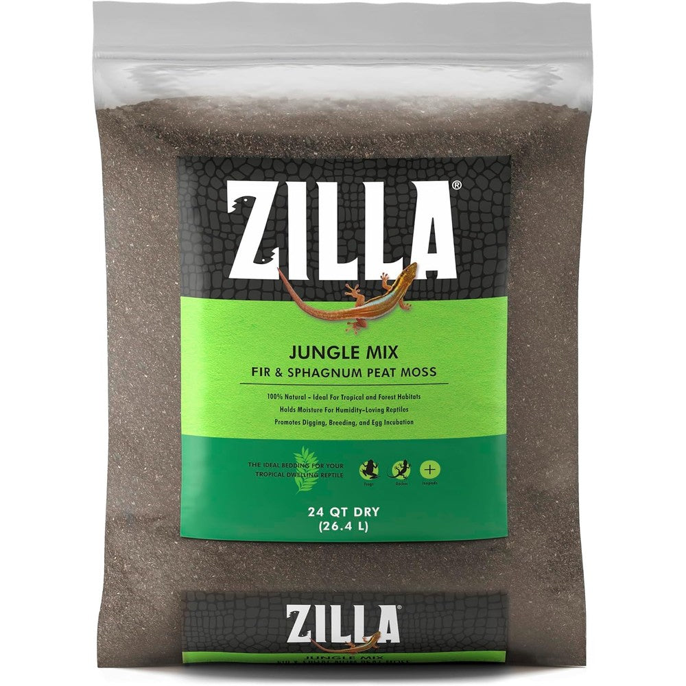 Zilla Jungle Mix reptile terrarium substrate front view packaging