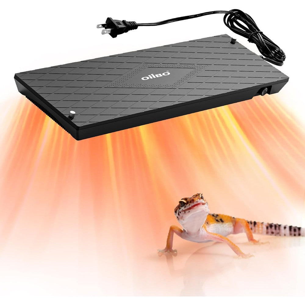 Oiibo Reptile Heat Panel Adjustable Temperature 60W Radiant Heating Plate for Terrariums