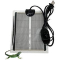 YM YOUMU reptile heating pad front view showing slim profile and control switch