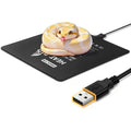 ONKELYIM USB Reptile Heat Pad Waterproof Terrarium Heating Mat For Snakes Lizards And Turtles Twenty By Twenty Centimeters Twelve Watt