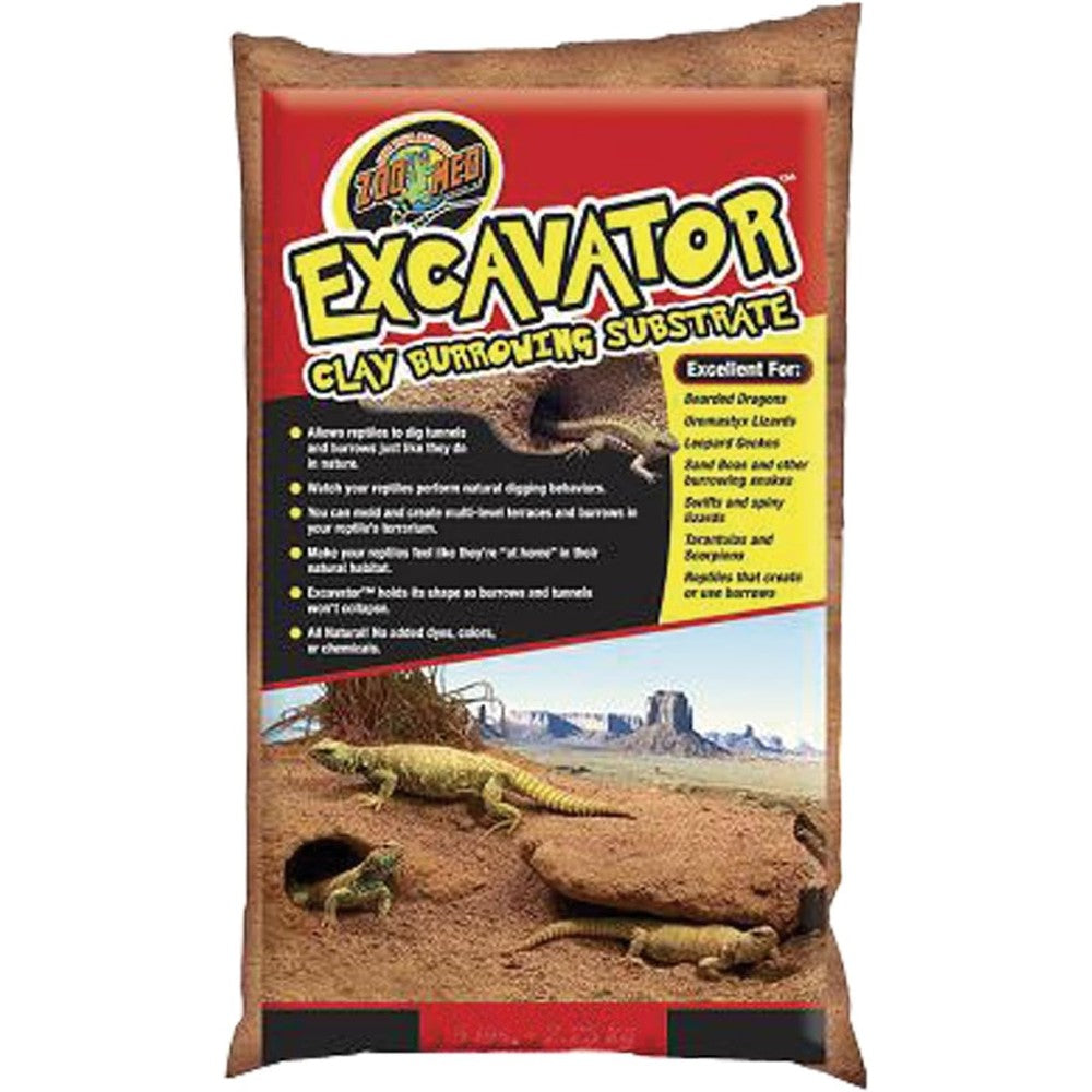 Zoo Med Excavator Clay Burrowing Substrate 10 Pounds front view packaging