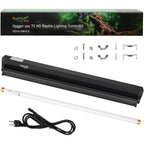 Hygger Zoo T5 reptile light fixture front view