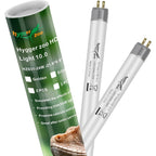 Hygger Zoo 2-Pack T5 High Output UVB 10.0 Reptile Light 24 Watt Fluorescent Desert Lamp UVA Tube For Bearded Dragon Tortoise 22 Inch
