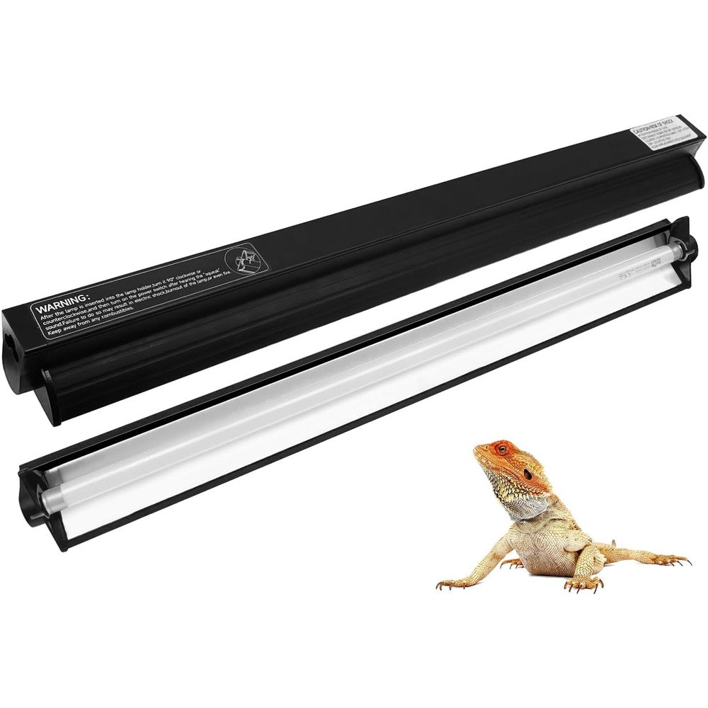 Ycxydr reptile light kit front view of the black terrarium hood