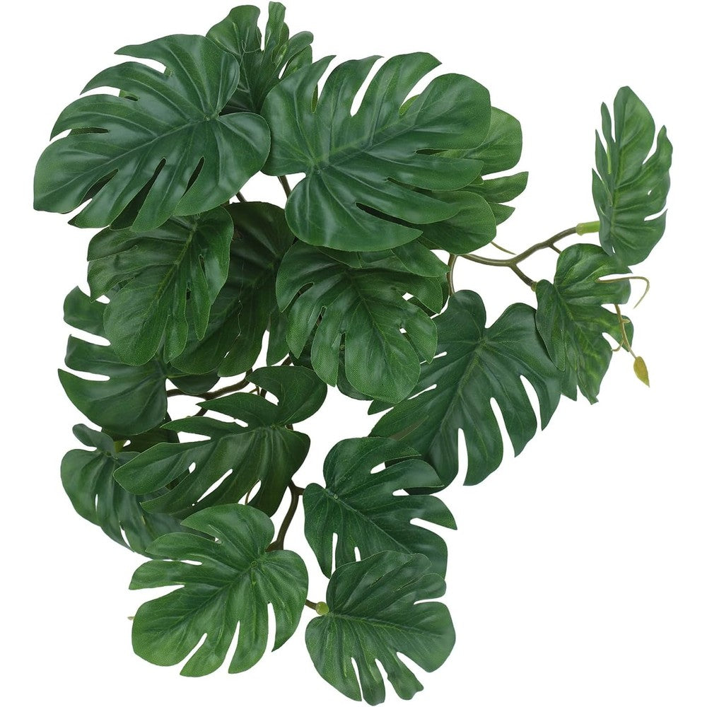 IBWell Fake Reptile Plants For Terrarium Decor And Turtle Tank Habitat With Suction Cup Base - Image 1