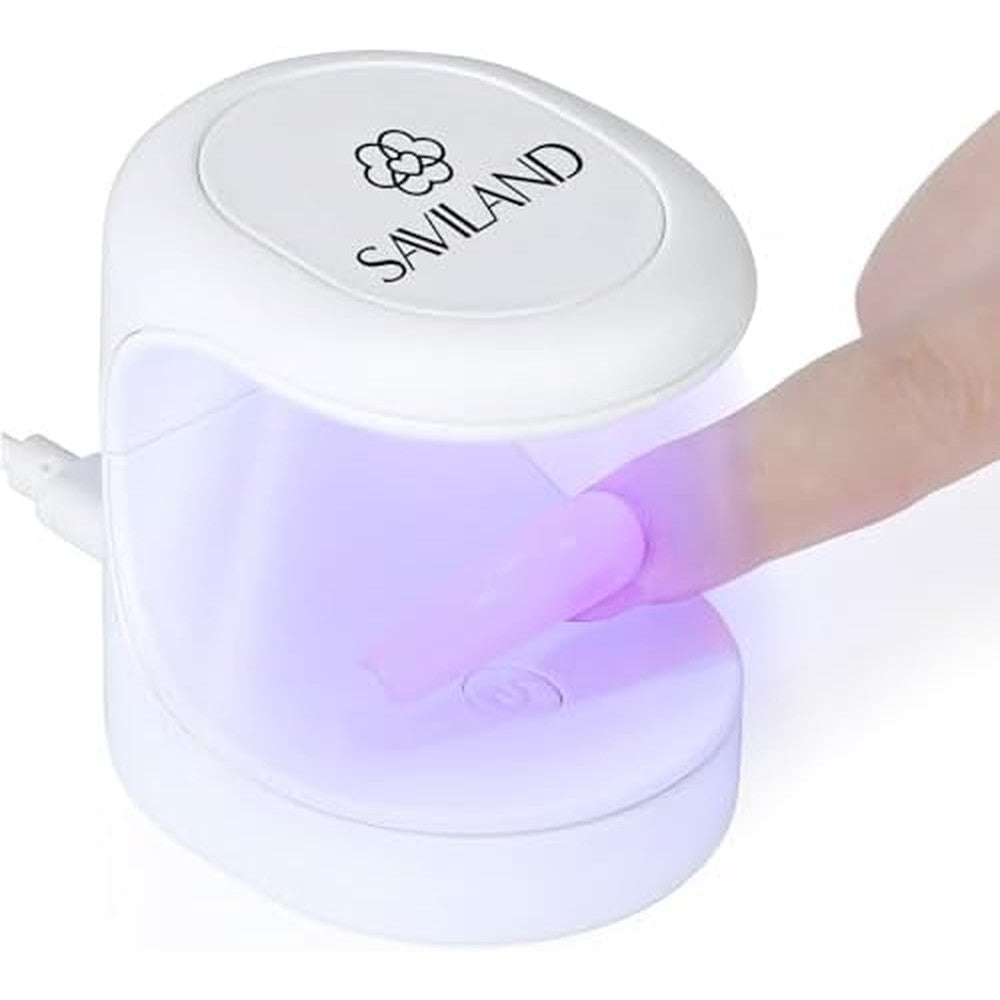 Saviland Mini Nail Lamp 16W Portable UV LED Nail Dryer For Gel Polish Manicure Extensions And Professional DIY Nail Art Tools