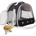 WEVONIGU bearded dragon travel carrier front view portable pet bag