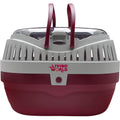 Living World Pet Carrier For Small Pets Large Red And Grey Plastic Travel Enclosure For Guinea Pigs Rats And Chinchillas