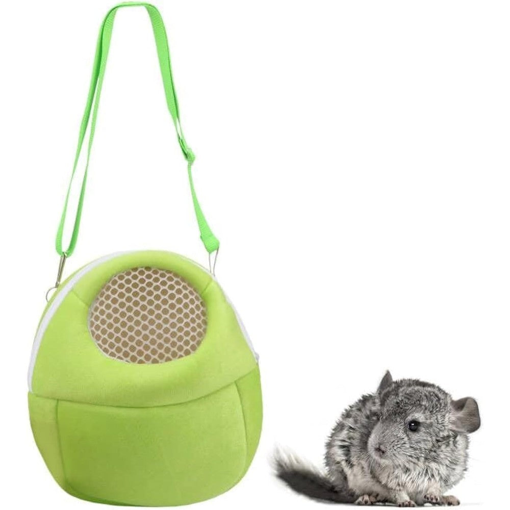 Hypeety Pet Carrier Bag Pet Sling Carrier Backpack Portable Travel Bag Breathable Outgoing Bonding Pouch For Small Pets Green 27x22cm