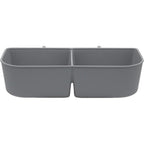 A & H Tool And Die Pet Crate Carrier Cup Double Large Grey Heavy Duty Plastic Travel Kennel Accessory For Dogs And Cats